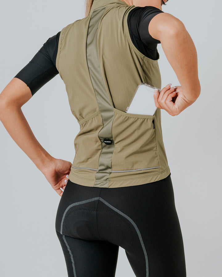 Chaleco Ciclismo Dama Cyclone Oro Rush