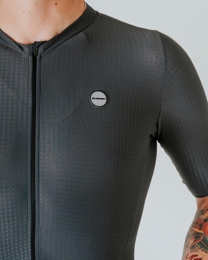 Enterizo Ciclismo Hombre Manga Corta Off Road Gris