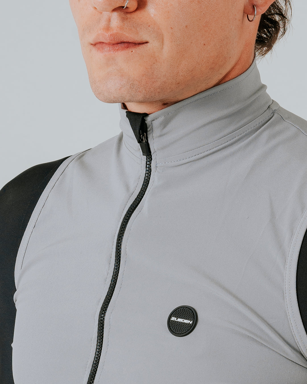 Chaleco Ciclismo Hombre Cyclone Gris Platinum