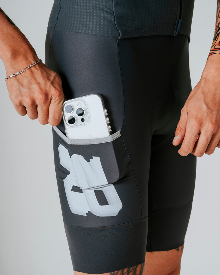 Enterizo Ciclismo Hombre Manga Corta Off Road Gris