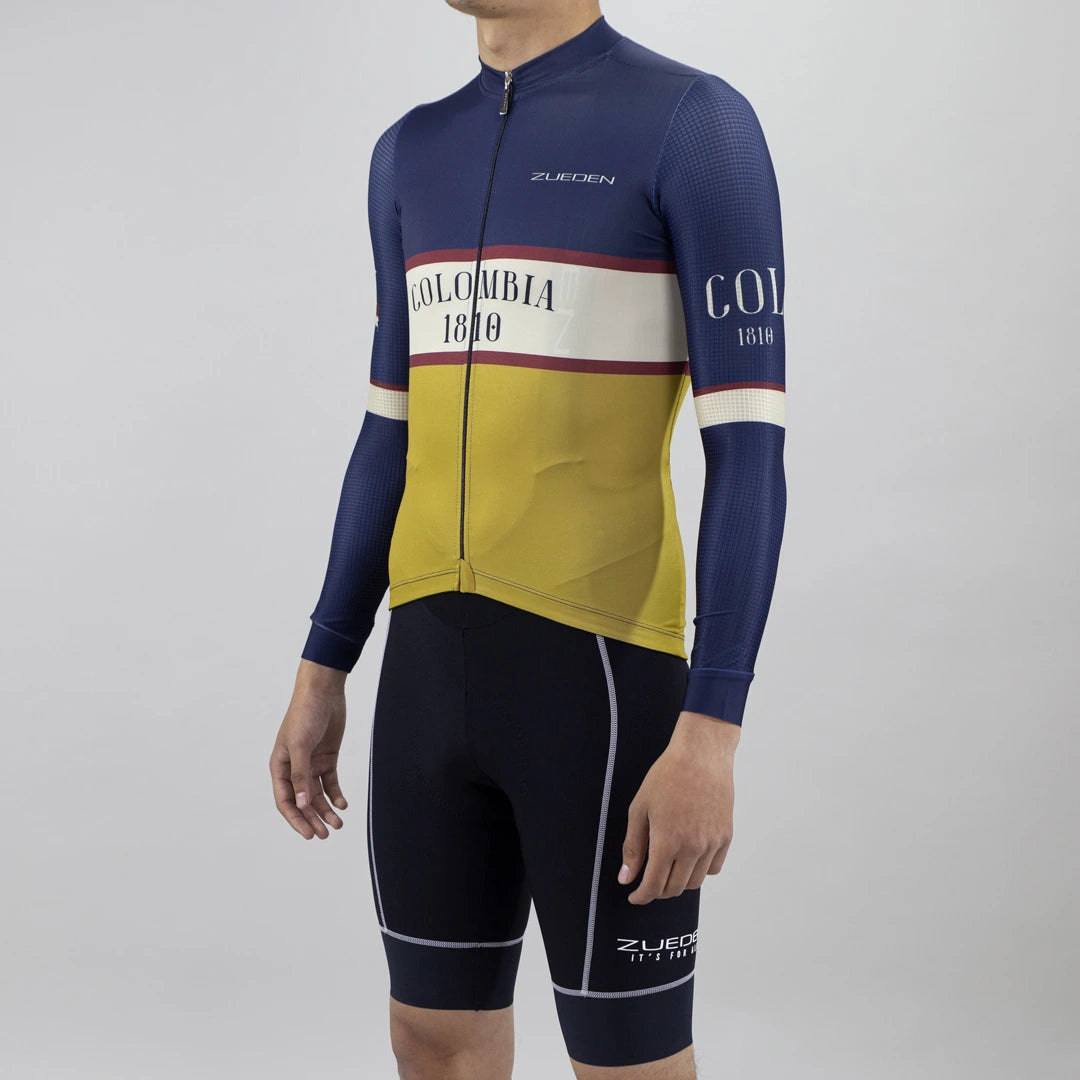 Camiseta Ciclismo Manga Larga Colombia 1810 Hombre Zueden